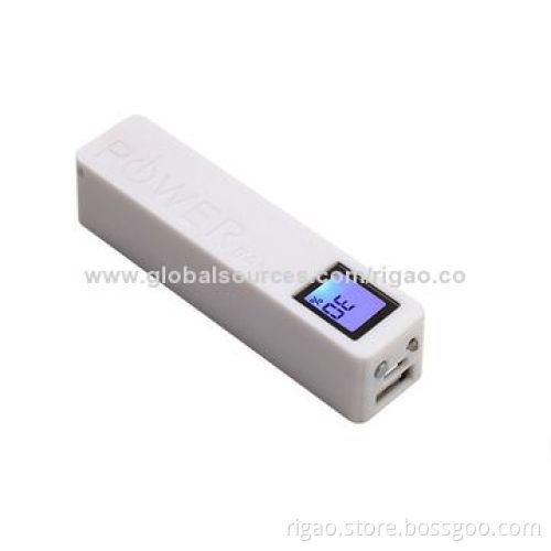 LED screen 2,600mAh power bank with chain ring